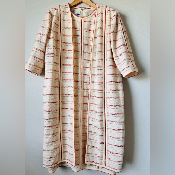 lourdes chaves Dresses & Skirts - Lourdes Chávez dress and tunic size 12 beige color with orange stripes